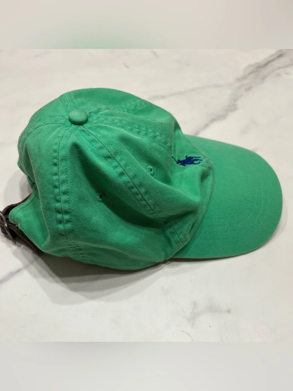 Polo Ralph Lauren Classic Logo Baseball Cap Hat Green Navy Pony Cotton Chino OS